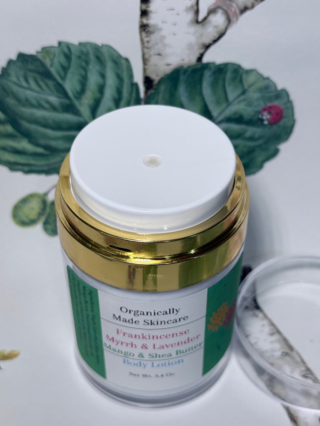 Frankincense Myrrh & Lavender Mango & Shea Butter Airless Pump 3.4 oz