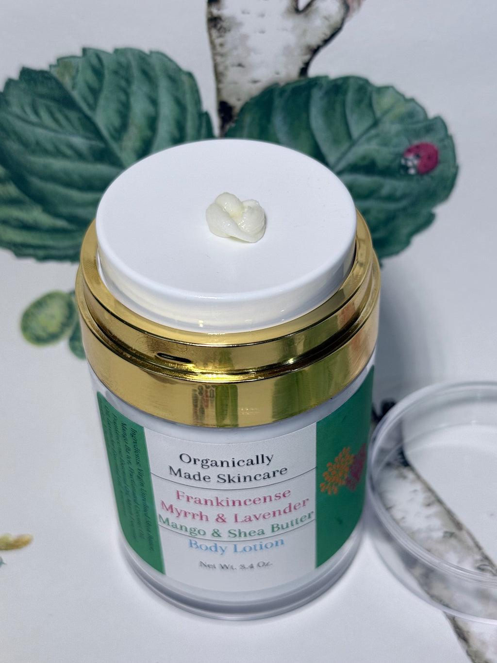 Frankincense Myrrh & Lavender Mango & Shea Butter Airless Pump 3.4 oz