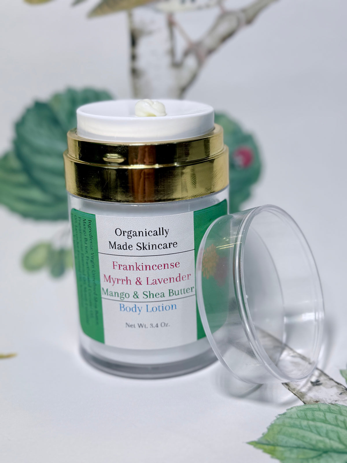 Frankincense Myrrh & Lavender Mango & Shea Butter Airless Pump 3.4 oz