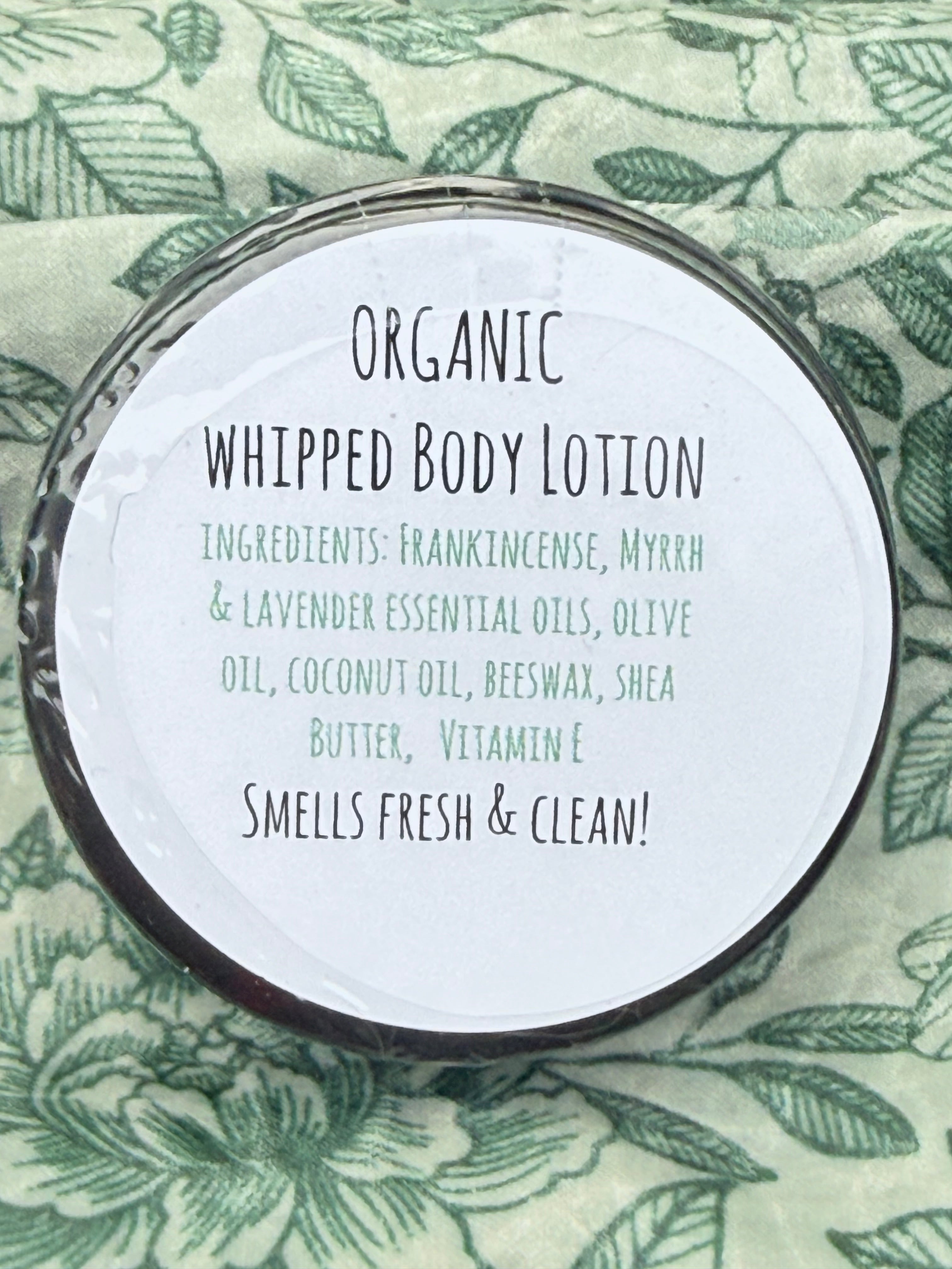 Organic Frankincense & Myrrh Whipped Body Lotion