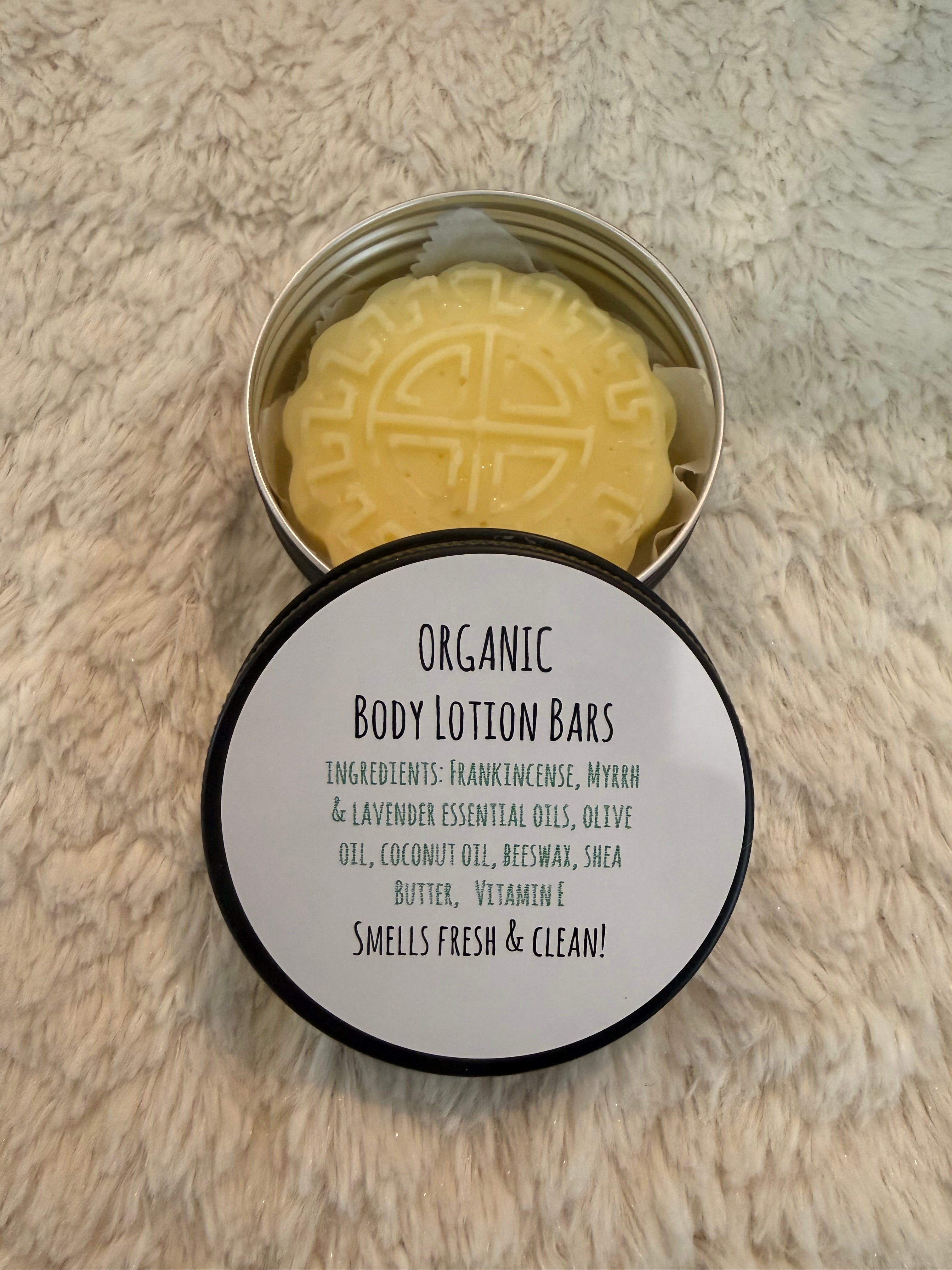 Organic Frankincense Myrrh Lotion Bars