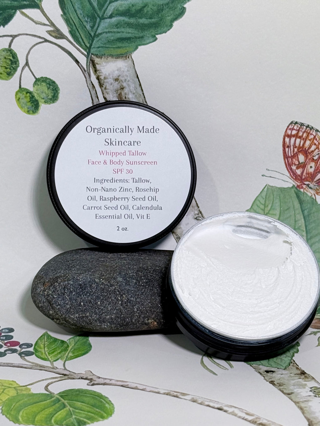 Organic Whipped Tallow Face & Body Sunscreen SPF 30