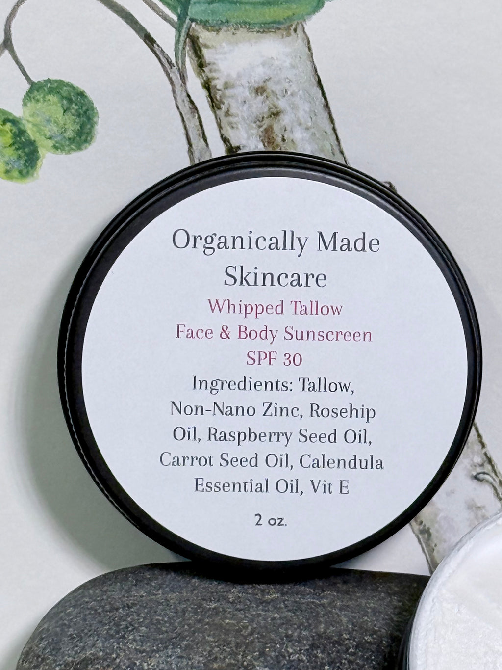 Organic Whipped Tallow Face & Body Sunscreen SPF 30